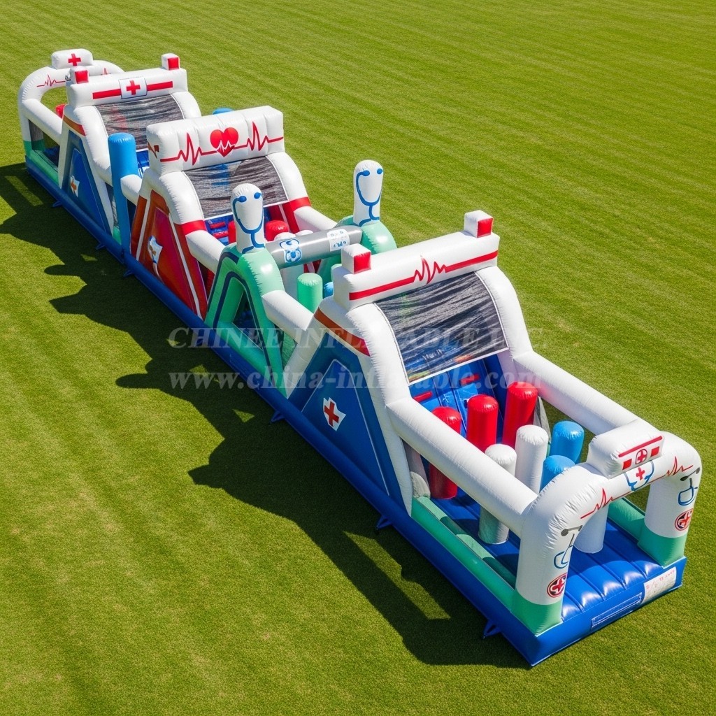 T7-3865 Hospital Theme Inflatable Obstacle Course