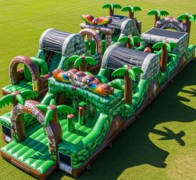 T7-3877 Jungle Theme Inflatable Obstacle Course