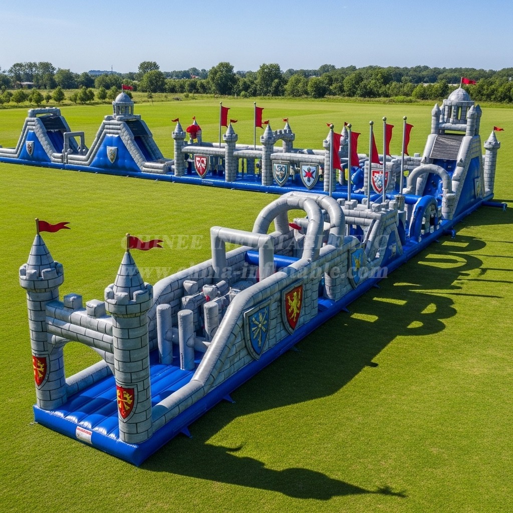 T7-3883 Knight Theme Inflatable Obstacle Course