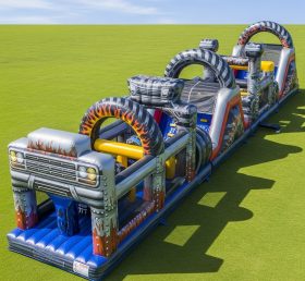 T7-3918 Monster Trucks Theme Inflatable Obstacle Course
