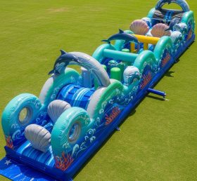 T7-3924 Ocean Theme Inflatable Obstacle Course