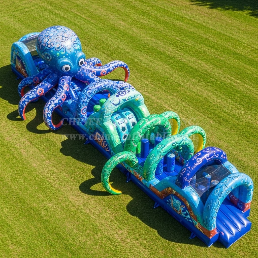 T7-3926 Octopus Theme Inflatable Obstacle Course