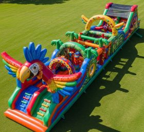 T7-3944 Parrot Theme Inflatable Obstacle Course