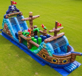 T7-3961 Pirates Theme Inflatable Obstacle Course