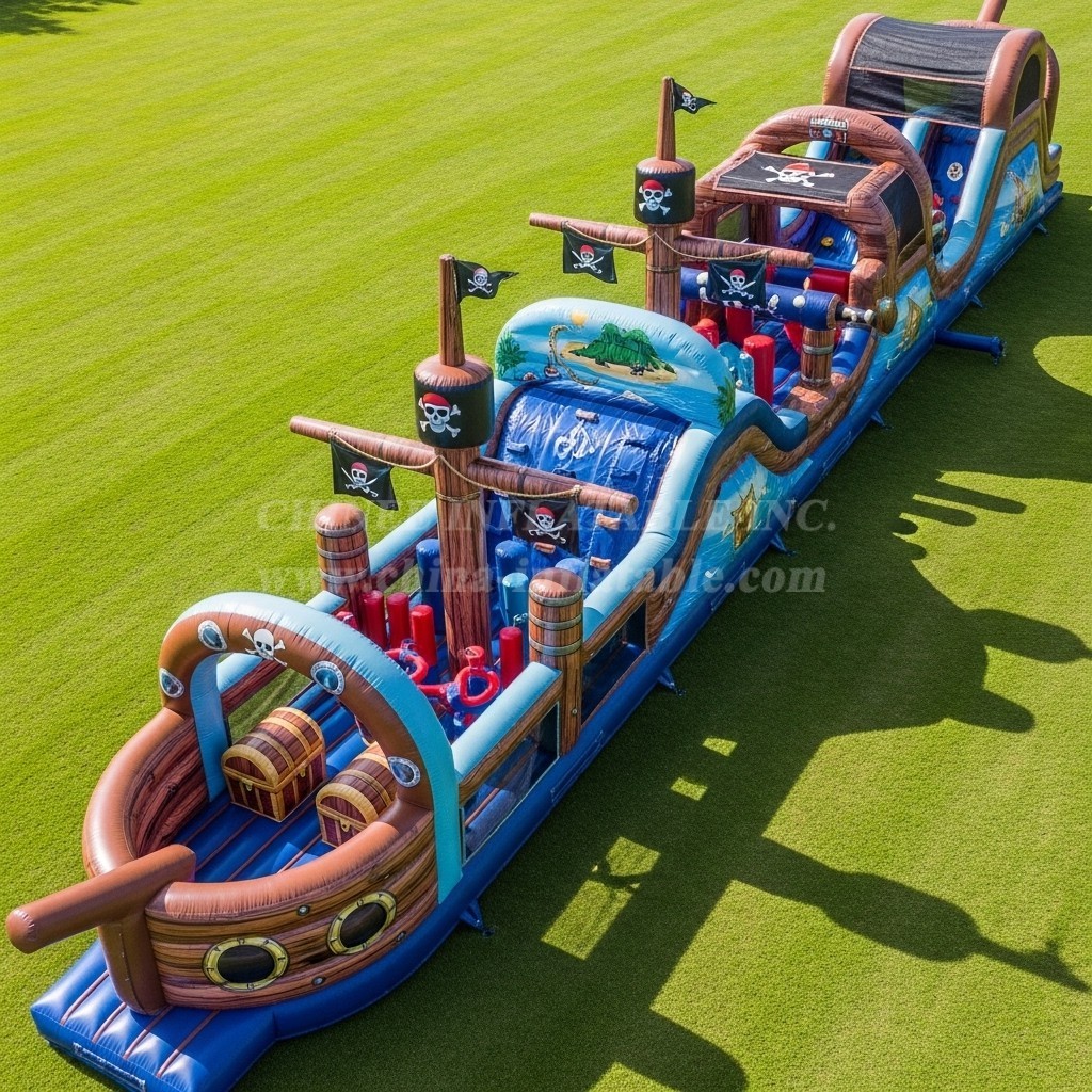 T7-3962 Pirates Theme Inflatable Obstacle Course