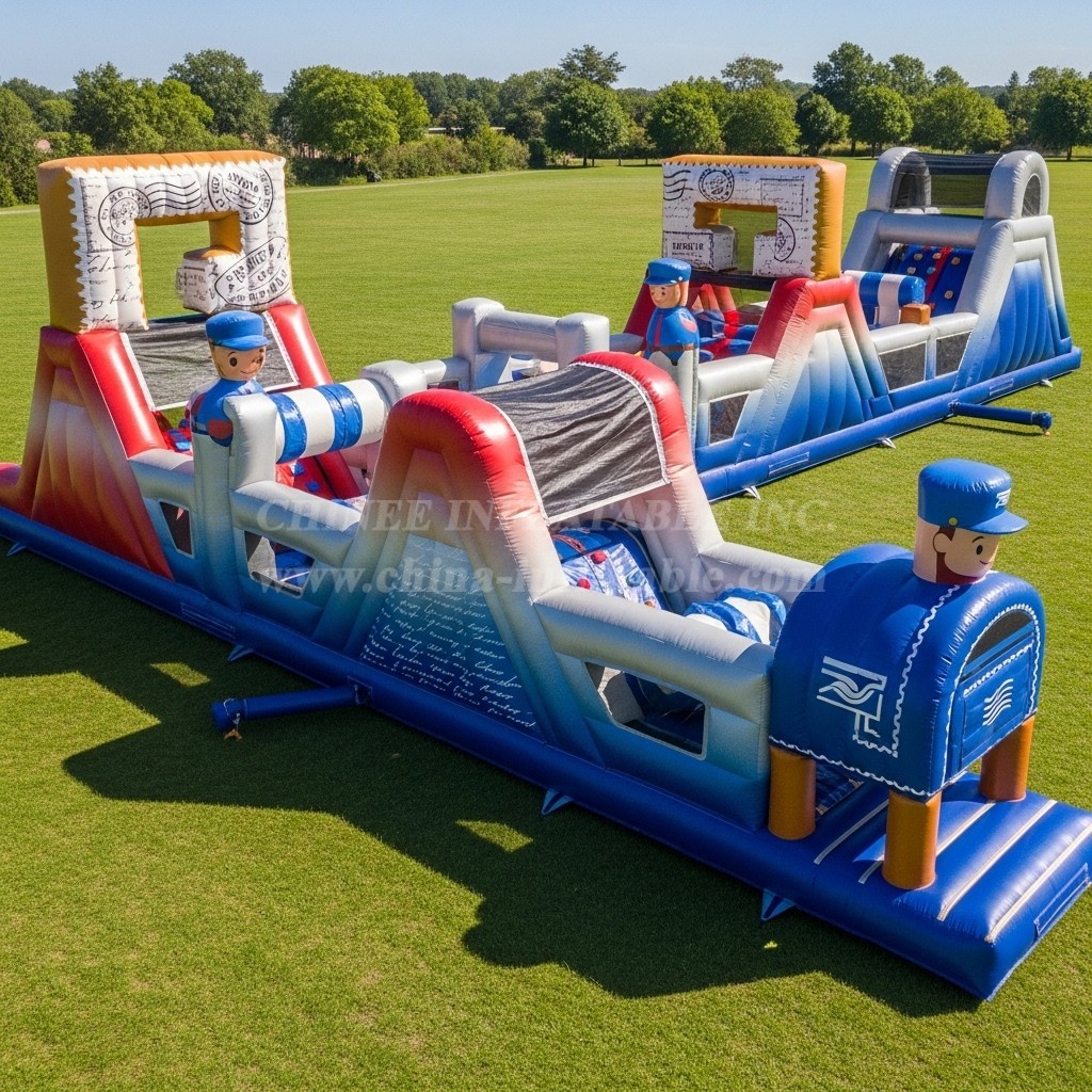 T7-3972 Post Office Theme Inflatable Obstacle Course