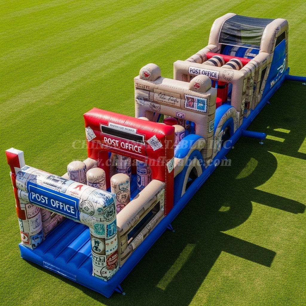 T7-3975 Post Office Theme Inflatable Obstacle Course