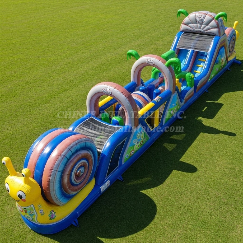 T7-4003 Snail Theme Inflatable Obstacle Course