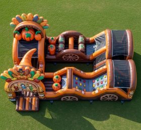 T7-4017 Thanksgiving Theme Inflatable Obstacle Course