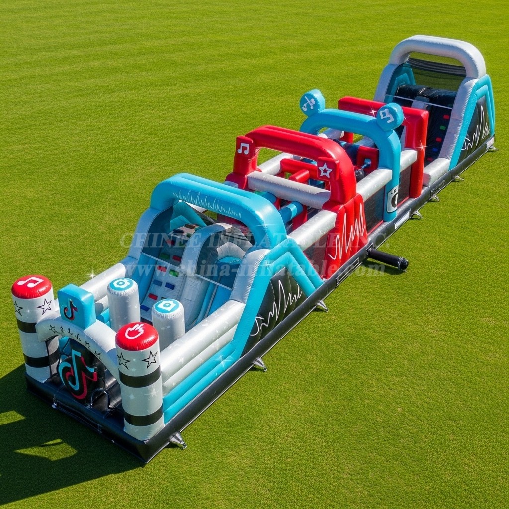 T7-4028 TikTok Theme Inflatable Obstacle Course