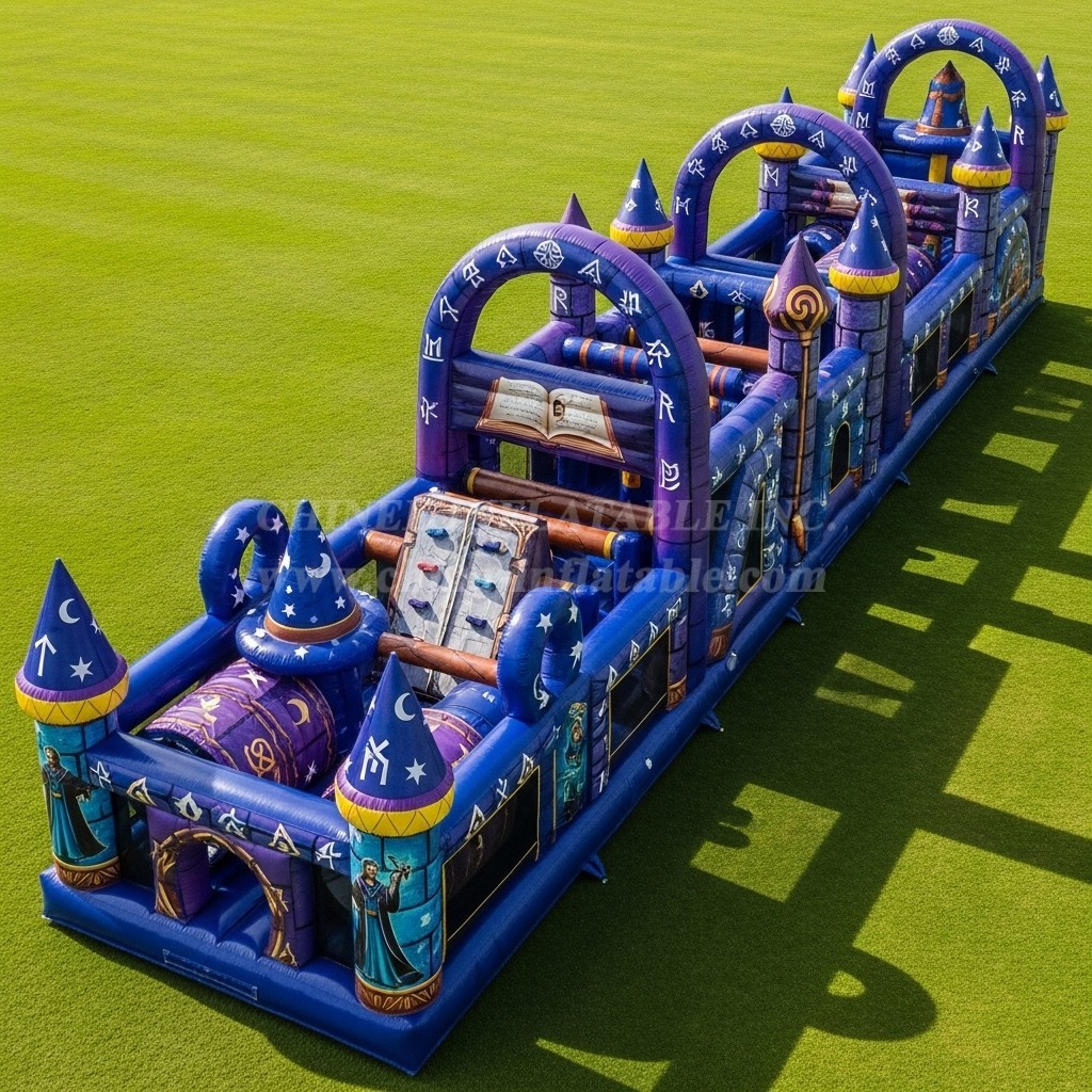 T7-4071 Wizard Theme Inflatable Obstacle Course
