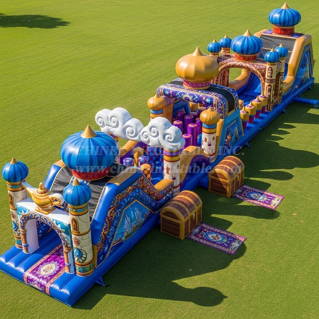 T7-4088 Aladdin Theme Inflatable Obstacle Course