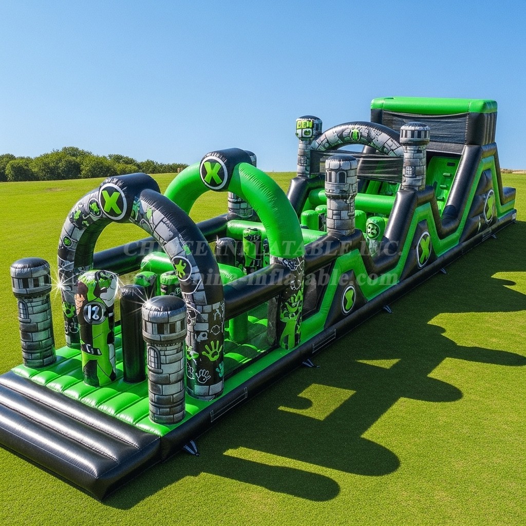 T7-4117 Ben 10 Theme Inflatable Obstacle Course