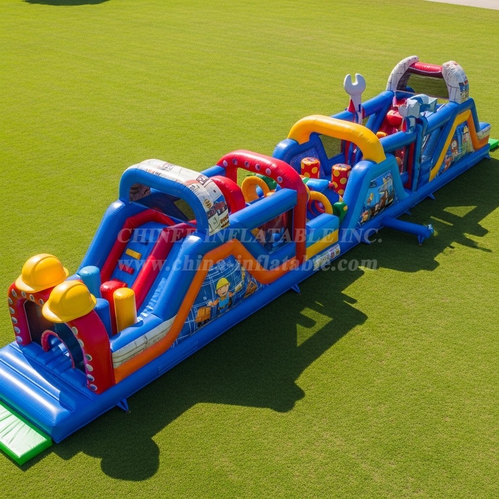 T7-4130 Bob the Builder Theme Inflatable Obstacle Course