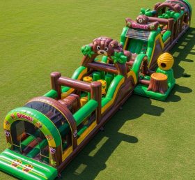 T7-4134 Boonie Bears Theme Inflatable Obstacle Course