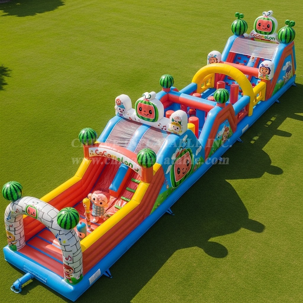 T7-4145 Cocomelon Theme Inflatable Obstacle Course