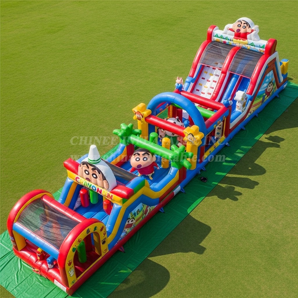 T7-4150 Crayon Shin Chan Theme Inflatable Obstacle Course