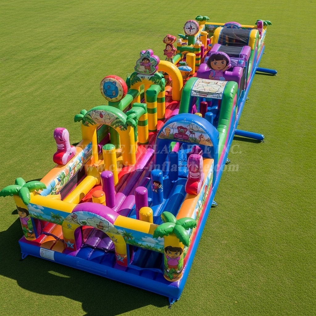 T7-4161 Dora Theme Inflatable Obstacle Course