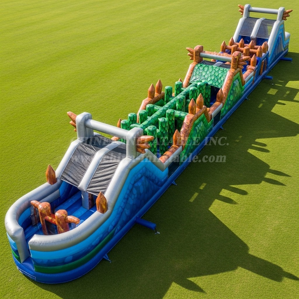 T7-4206 How to Train Your Dragon Theme Inflatable Obstacle Course