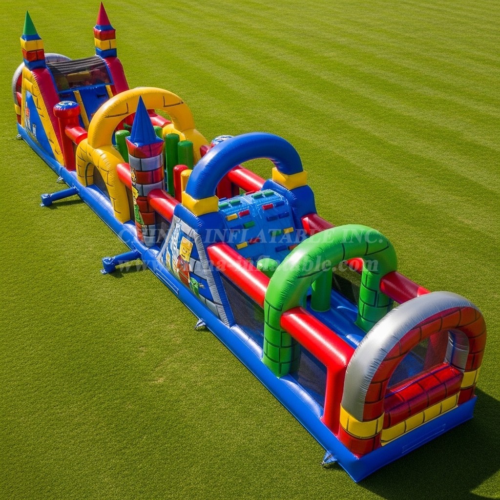T7-4212 Lego Theme Inflatable Obstacle Course