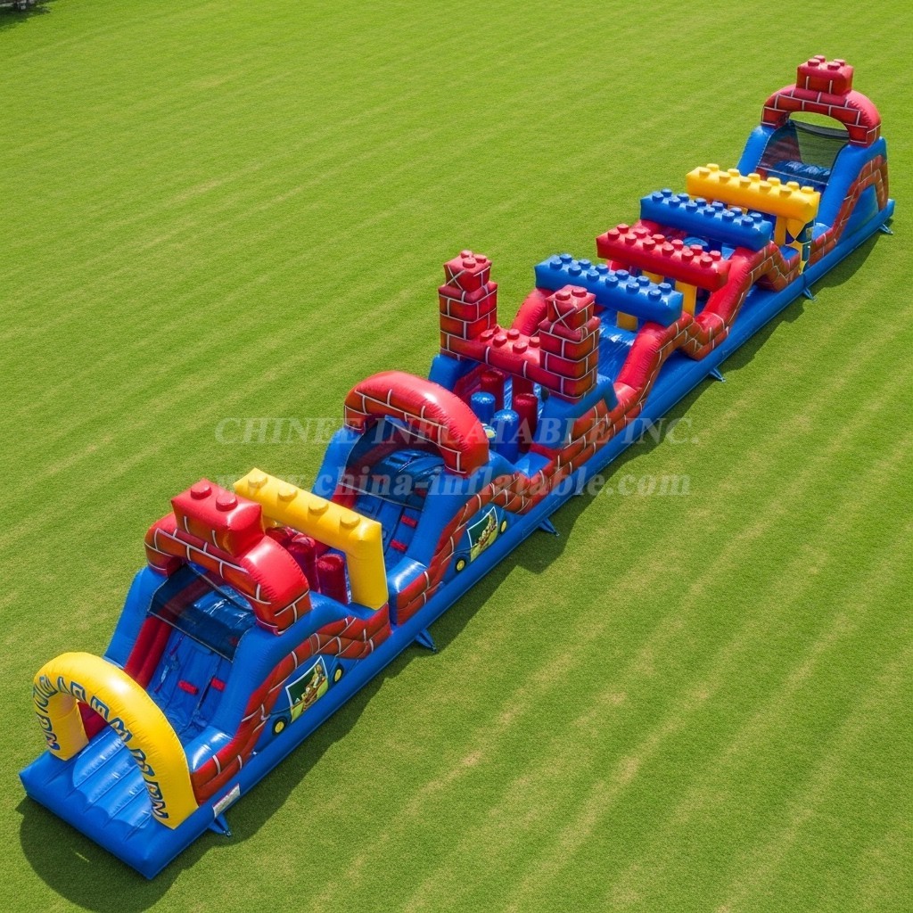 T7-4213 Lego Theme Inflatable Obstacle Course