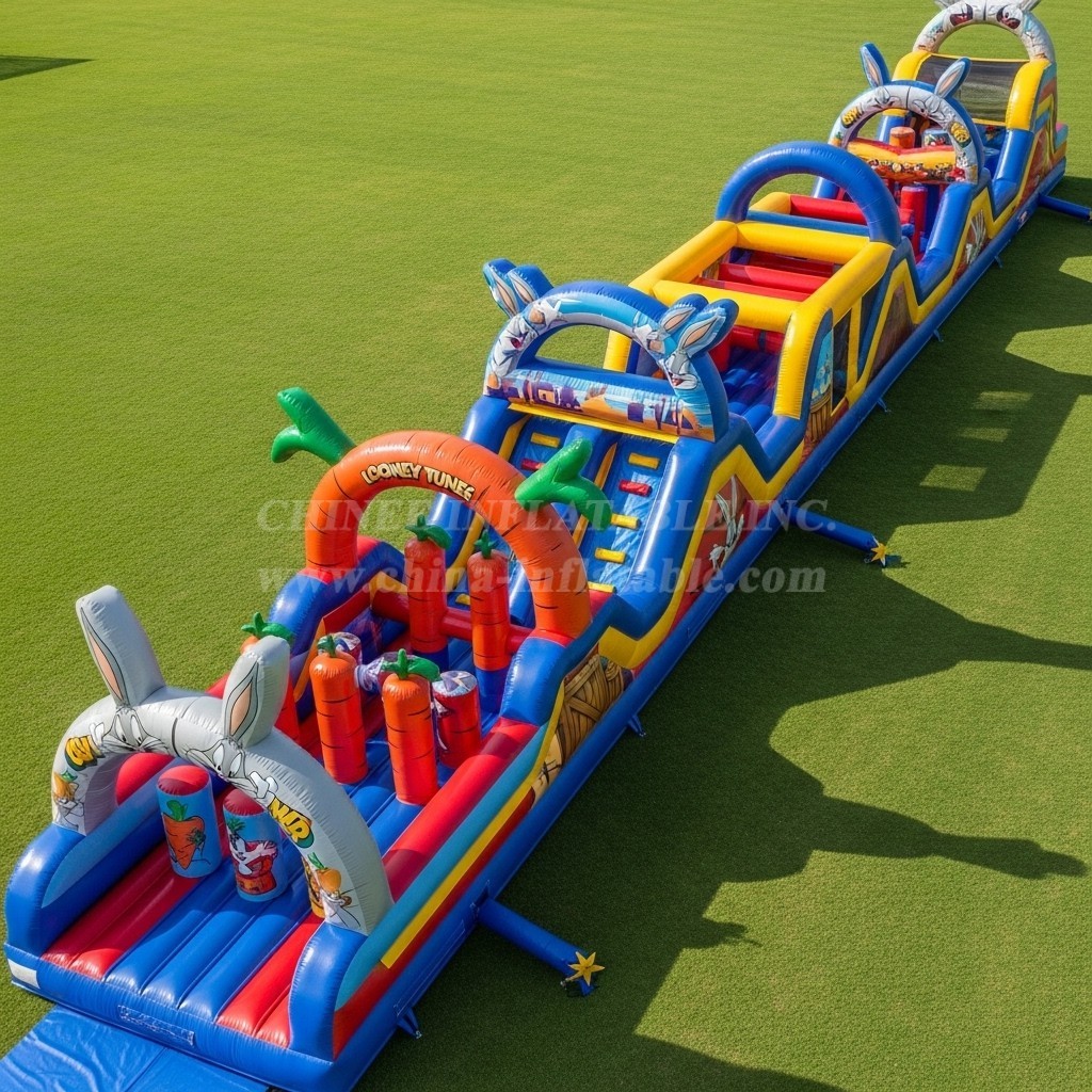 T7-4231 Looney Tunes Theme Inflatable Obstacle Course