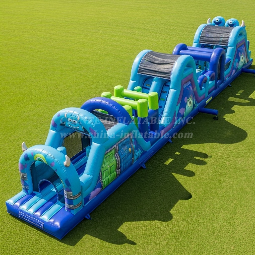 T7-4266 Monsters Inc Theme Inflatable Obstacle Course
