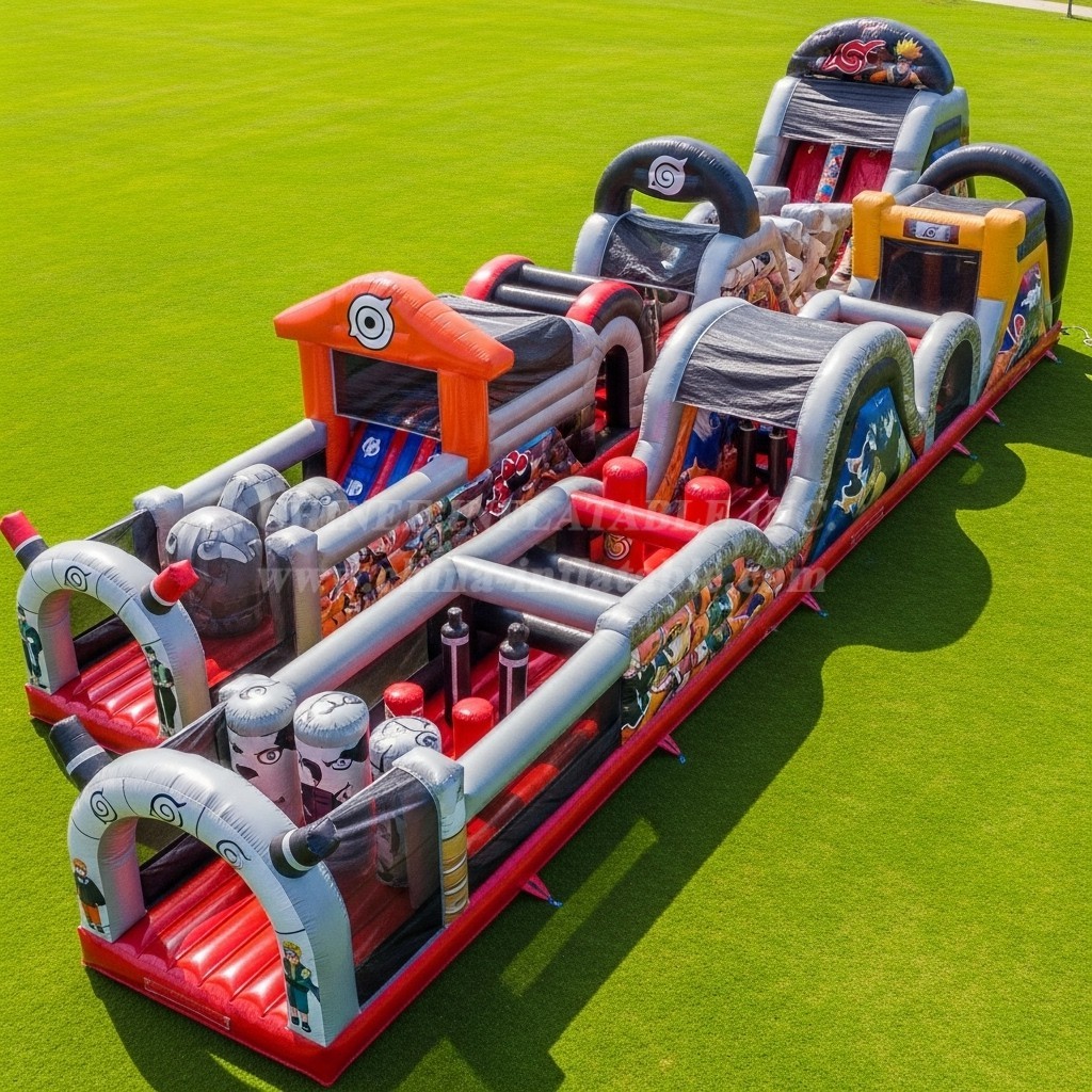 T7-4277 Naruto Theme Inflatable Obstacle Course