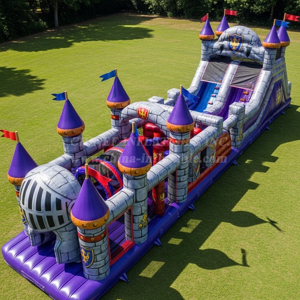 T7-4283 Nella Knight Theme Inflatable Obstacle Course