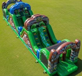 T7-4286 Ninja Turtles Theme Inflatable Obstacle Course