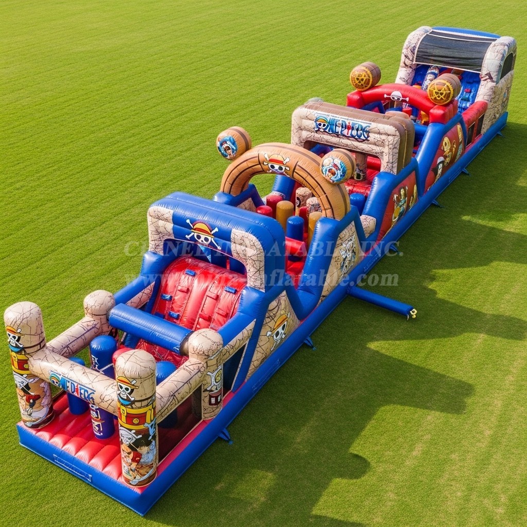 T7-4292 One Piece Theme Inflatable Obstacle Course