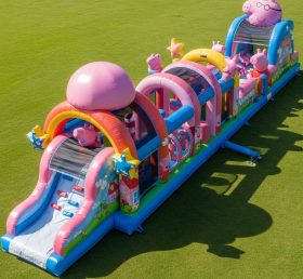 T7-4298 Peppa Pig Theme Inflatable Obstacle Course