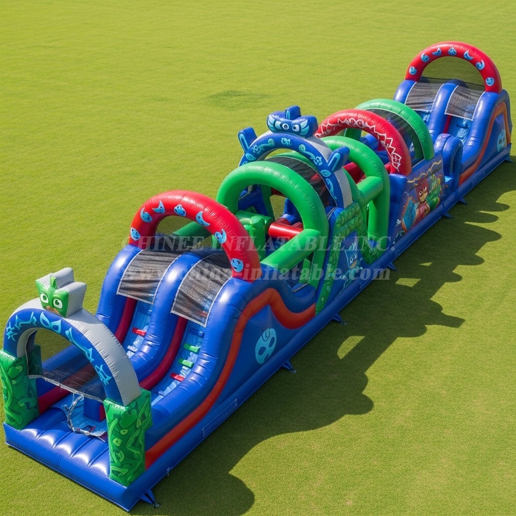 T7-4306 PJ Masks Theme Inflatable Obstacle Course