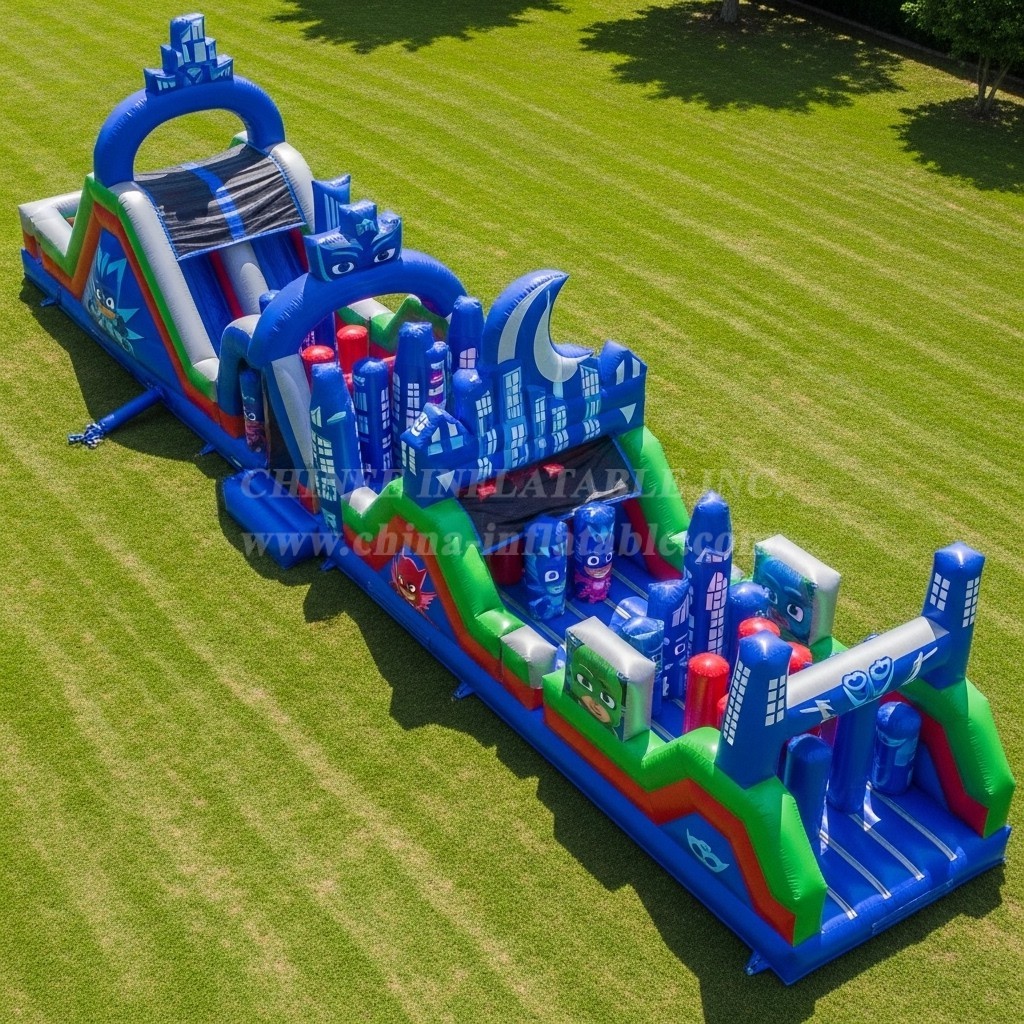 T7-4307 PJ Masks Theme Inflatable Obstacle Course
