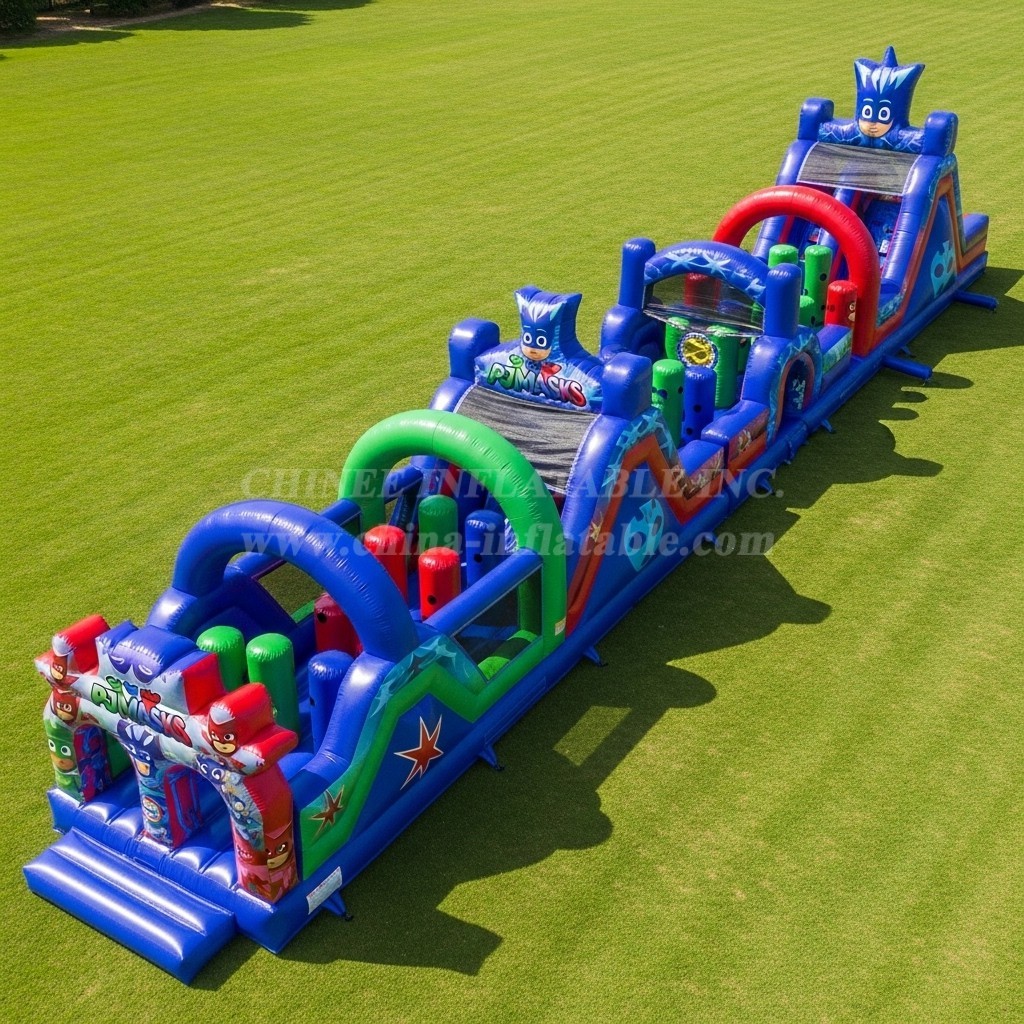 T7-4309 PJ Masks Theme Inflatable Obstacle Course