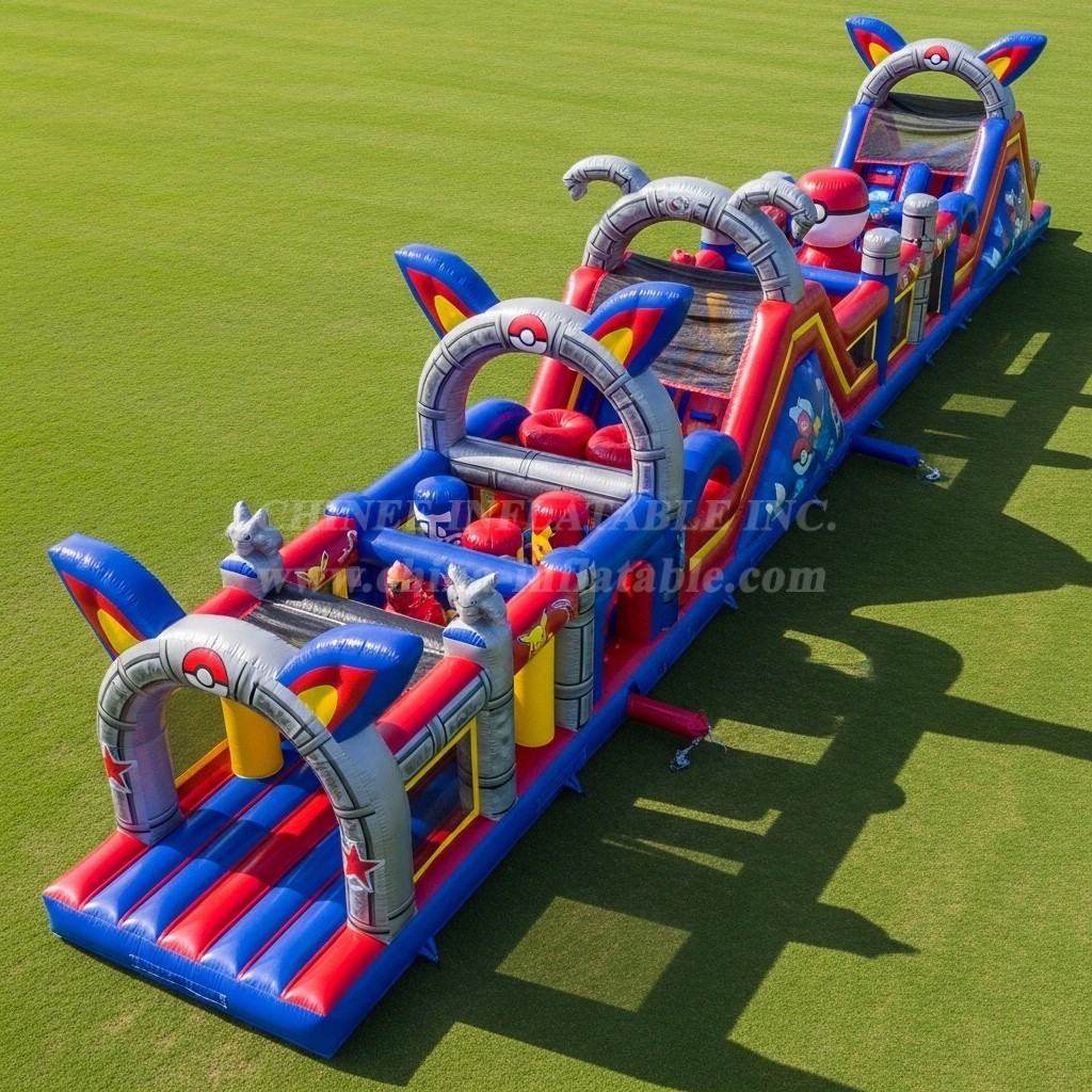 T7-4312 Pokemon Theme Inflatable Obstacle Course