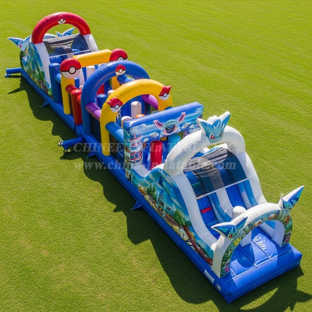 T7-4314 Pokemon Theme Inflatable Obstacle Course
