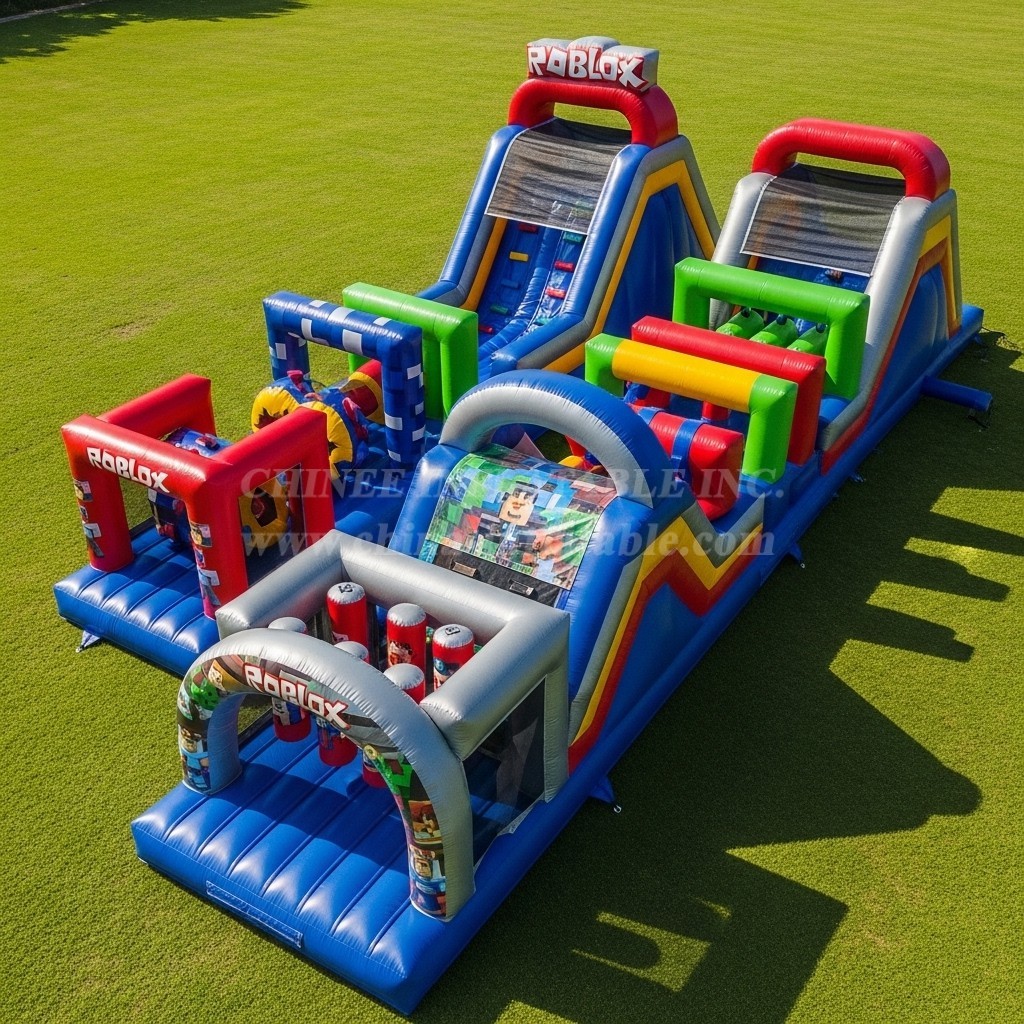 T7-4334 Roblox Theme Inflatable Obstacle Course