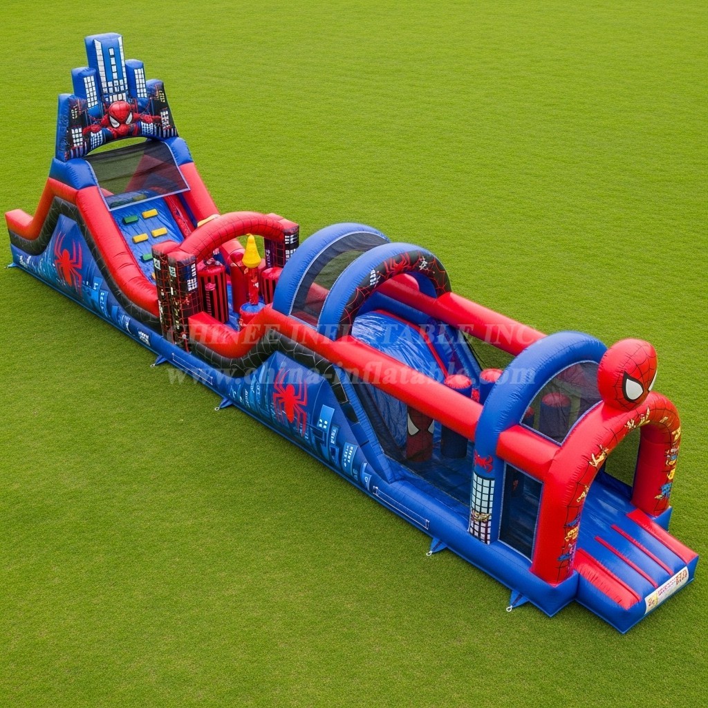 T7-4363 Spider-Man Theme Inflatable Obstacle Course