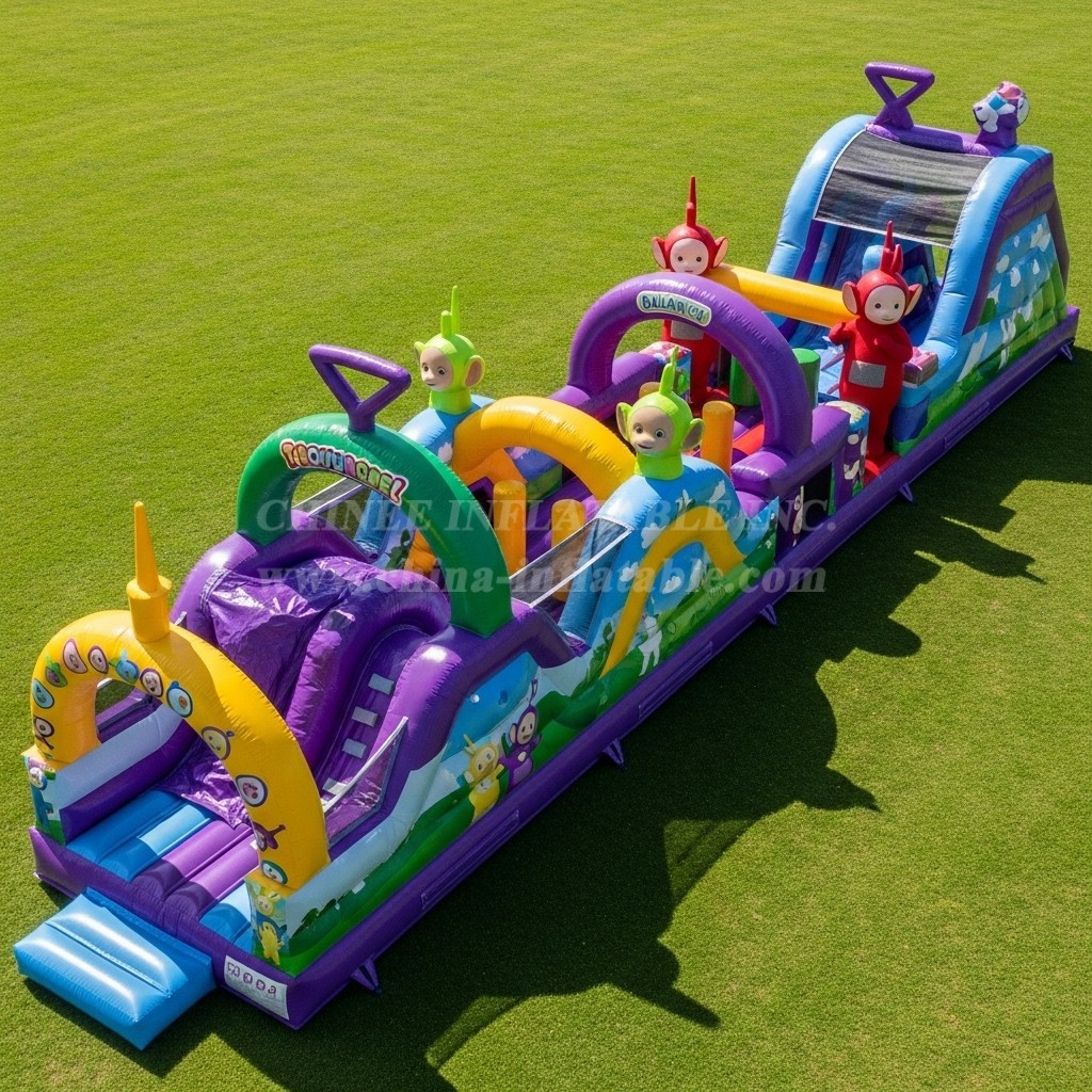 T7-4392 Teletubbies Theme Inflatable Obstacle Course
