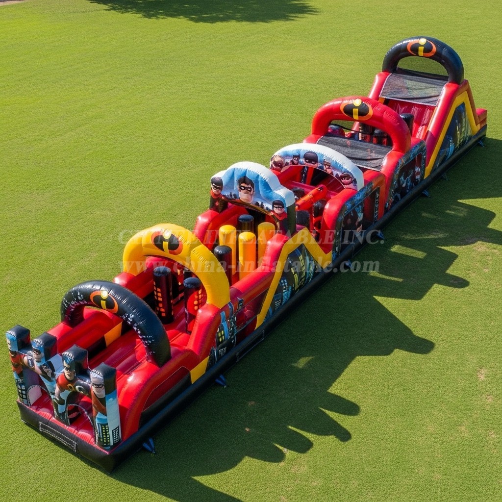 T7-4404 The Incredibles Theme Inflatable Obstacle Course