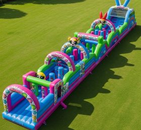 T7-4412 The Powerpuff Girls Theme Inflatable Obstacle Course