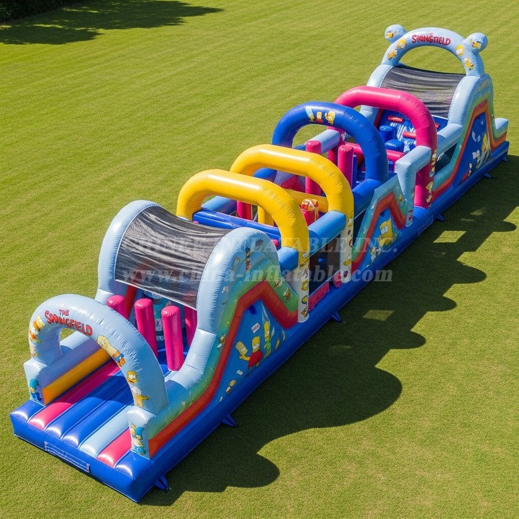 T7-4416 The Simpsons Theme Inflatable Obstacle Course