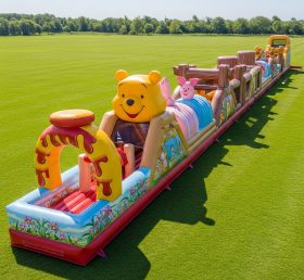 T7-4458 Winnie the Pooh Theme Inflatable Obstacle Course