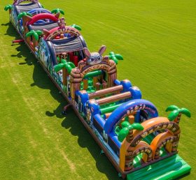 T7-4472 Zootopia Theme Inflatable Obstacle Course