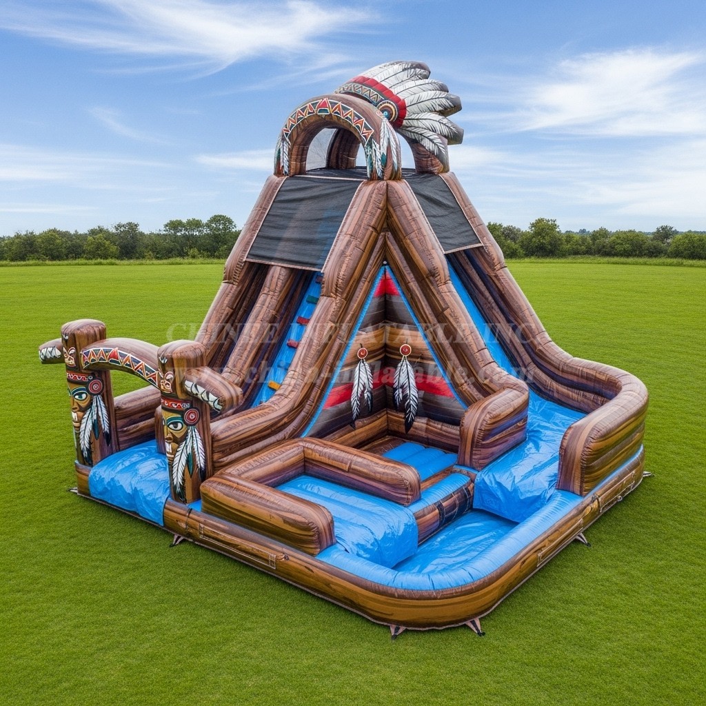 T8-5442 American Indian Theme Inflatable Water Slide