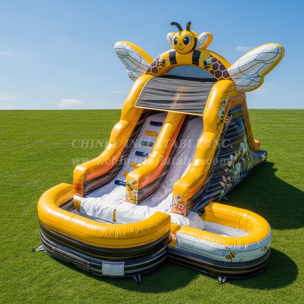 T8-5461 Bee Theme Inflatable Water Slide