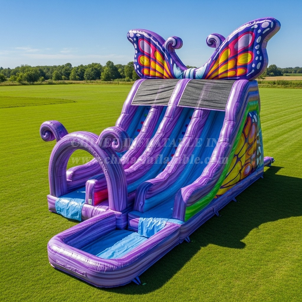 T8-5467 Butterfly Theme Inflatable Water Slide