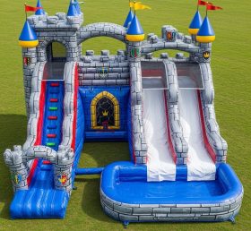 T8-5482 Castle Kingdom Theme Inflatable Water Slide