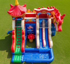 T8-5491 Chinese Style Theme Inflatable Water Slide